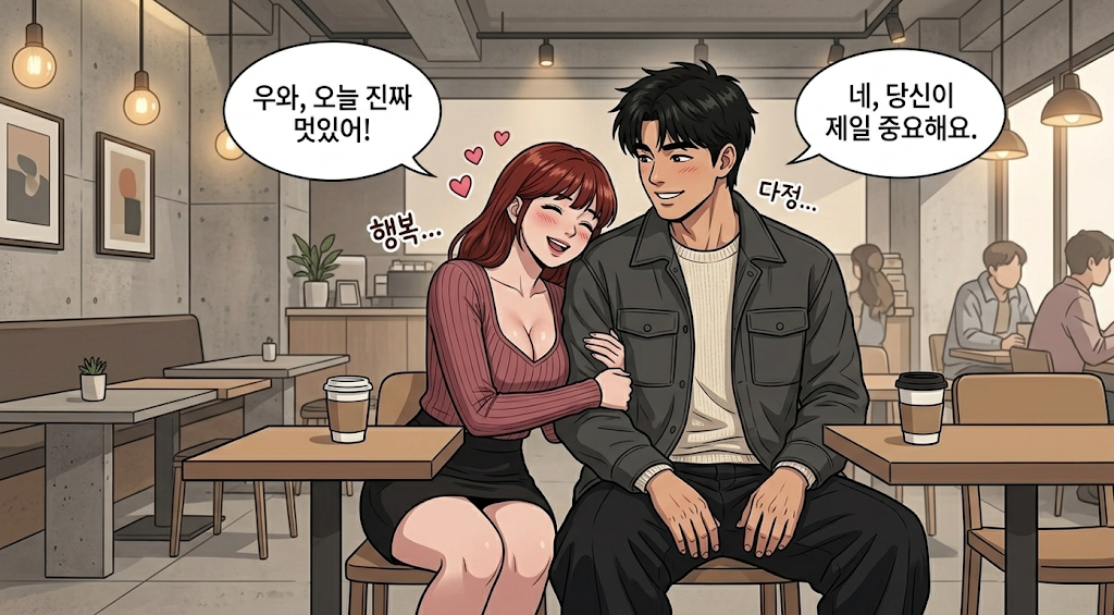 도파민 디톡스를 하고 나서 여자친구와 대화를 잘 하는 문바다 캐릭터