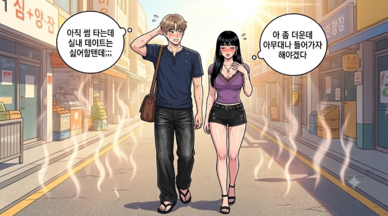 아직 썸타는 문수니와 시형 커플 실내데이트를 하고싶지만 상대가 안 좋아할까봐 무섭다